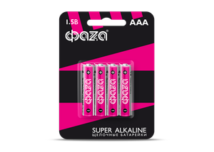 Элемент питания LR03 (AAA) Super Alkaline блистер, 4 шт. (ФАZА) 5000254
