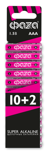 Элементы питания LR03 (AAA) Super Alkaline набор 10+2 (ФАZА) 2854612