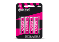 Элементы питания алкалиновые LR 6 (AA) ФАZА Super Alkaline (4 шт. на блистере) (JazzWay) LR6SA-B4