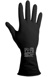 Перчатки химостойкие латексные Тип КЩС-2, толщина 0,50 мм, чёрные ArmProtect LX520,  р.M (8) (Азбука Защиты) 4620207780954