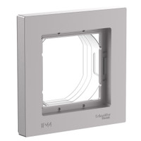 ATLASDESIGN AQUA рамка однопостовая IP44, АЛЮМИНИЙ (Systeme Electric) ATN440301