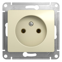 GLOSSA Розетка без заземления в рамку бежевая (Systeme Electric) GSL000241