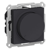 ATLASDESIGN СВЕТОРЕГУЛЯТОР (диммер) повор-нажим, LED, RC, 400Вт, мех., КАРБОН (Systeme Electric) ATN001023