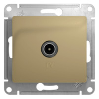 GLOSSA Розетка телевизионная TV одиночная в рамку 1дБ титан (Systeme Electric) GSL000491