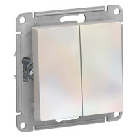 Выключатель двухклавишный ATLASDESIGN схема 5 10АХ механизм жемчуг (Systeme Electric) ATN000451
