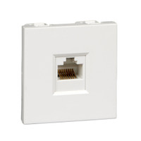 Розетка 1xRJ45 Cat5e 45Х22.5 белая R9010 (Systeme Electric) RIN-145K5E-BE