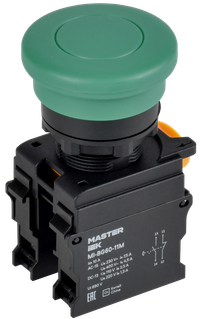 Кнопка ''Грибок'' без фиксации. d - 22 мм 1NO+1NC зелёная MASTER (IEK) MI-BG60-11M-3-21-K06