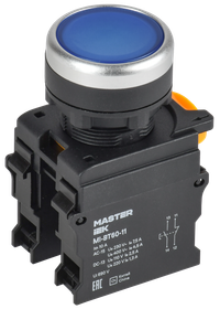 Кнопка d=22мм 1NO+1NC синяя MASTER (IEK) MI-BT60-11-3-22-K07