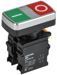 Кнопка I-O без подсветки d=22мм 1NO+1NC MASTER (IEK) MI-BT60-11R-3-21-K51