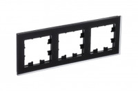 Рамка трехпостовая ATLASDESIGN NATURE, МАТОВОЕ ОРГАНИЧЕСКОЕ СТЕКЛО ЧЕРНЫЙ (Systeme Electric) ATN331003