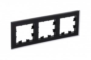 Рамка трехпостовая ATLASDESIGN NATURE, МАТОВОЕ ОРГАНИЧЕСКОЕ СТЕКЛО ЧЕРНЫЙ (Systeme Electric) ATN331003