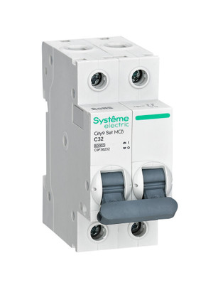 Выключатель автоматический двухполюсный (АВ) С 32А 2P 6kA 230В City9 Set (Systeme Electric) C9F36232