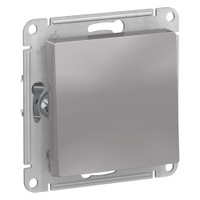 Выключатель одноклавишный ATLASDESIGN схема 1 10АХ механизм алюминий (Systeme Electric) ATN000311