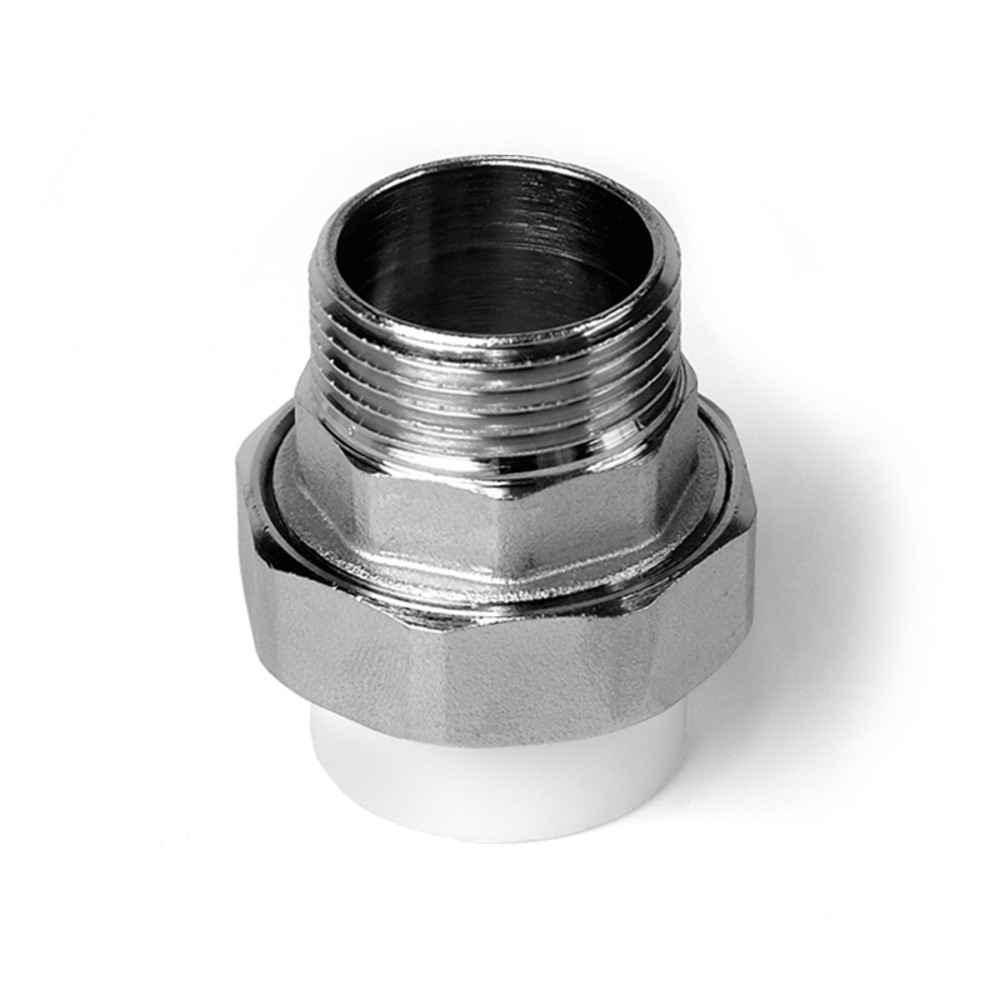 Соединение разборное 32x3/4' НР полипропиленовое PPR белое (PRO AQUA) PA21016