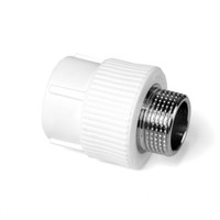 Муфта комбинированная 20x1/2' НР полипропиленовая PPR белый (PRO AQUA) PA23008P