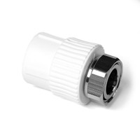 Муфта комбинированная 20x3/4' с накидной гайкой полипропиленовая PPR белый (PRO AQUA) PA29010