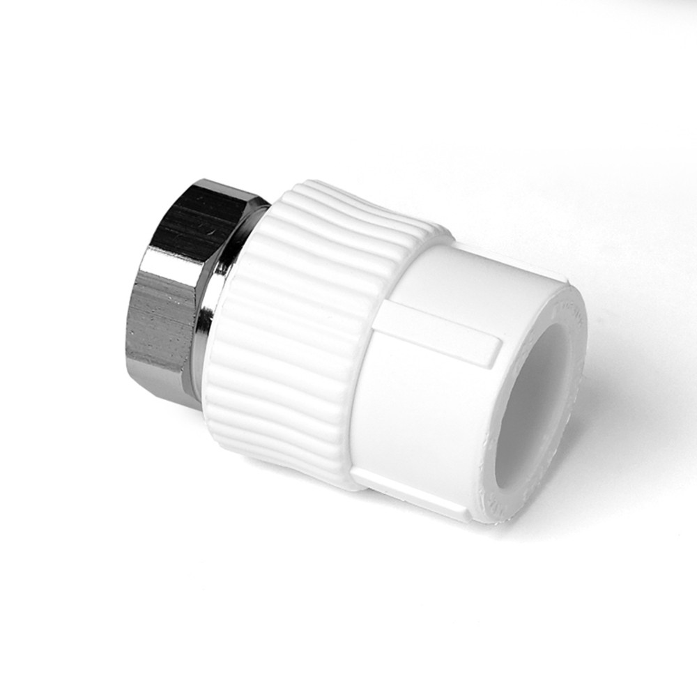 Муфта комбинированная 20x1/2' с накидной гайкой полипропиленовая PPR белый (PRO AQUA) PA29008