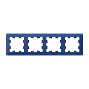 ATLASDESIGN AIR 4-постовая РАМКА, АКВАМАРИН/дымчатый черный (Systeme Electric) ATN221104