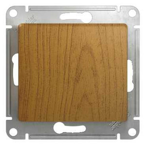 Выключатель одноклавишный, в рамку, схема 1, дуб (Systeme Electric) GSL000511