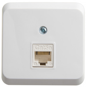 ЭТЮД Розетка открытой установки компьютерная RJ45 категория 5E белый (Systeme Electric) KOMA-001B