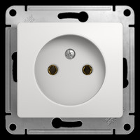GLOSSA Розетка без заземления в рамку белая (Systeme Electric) GSL000141