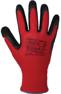 Перчатки нейлоновые бесшовные повышенной прочности со вспененным нитриловым покрытием, цвет красный/черный ArmProtect NN110 р.11 (Азбука Защиты) 4631161388247