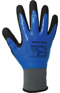 Перчатки нейлоновые бесшовные с комбинированным покрытием из вспененного и обычного нитрила ArmProtect NN200 р.9 (Азбука Защиты) 4631161388322