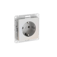 ATLASDESIGN РОЗЕТКА с заземлением, 16А, быстрозажимные клеммы, ЖЕМЧУГ (Systeme Electric) ATN000443S