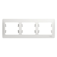 GLOSSA Рамка горизонтальная 3 поста белая (Systeme Electric) GSL000103