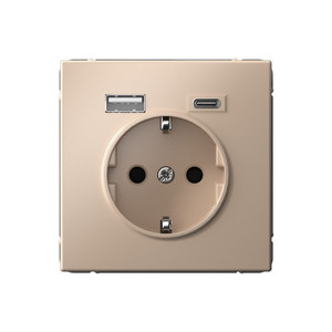 ARTGALLERY розетка 16А с 2 USB A+C, 5В/2,4А/3,0А, 2х5В/1,5А, механизм, песочный (Systeme Electric) GAL001232