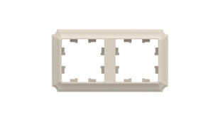 ATLASDESIGN ANTIQUE 2-постовая рамка, универсальная, БЕЖЕВЫЙ (Systeme Electric) ATN100202