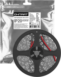 Лента светодиодная 14.4Вт/м 24В 6000К IP20 60 LED/м OLS-5050 5м (ОНЛАЙТ) 90674