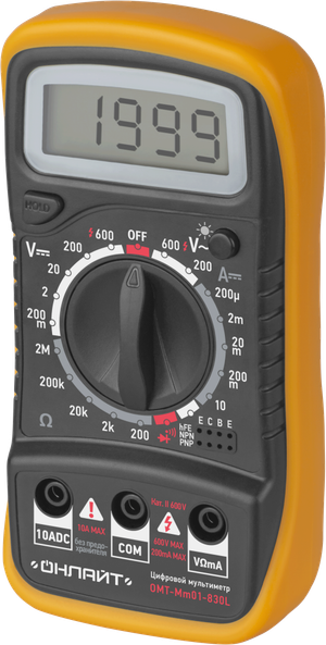 Мультиметр ОНЛАЙТ 90 080 ОMT-мм01-830L (830L) (ОНЛАЙТ) 90080