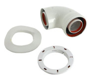 Отвод 90 град. коаксиальный для котлов ECO Classic  60-100 мм (Baxi) MT71410141