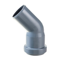 Отвод 40 45 град, для внутренней канализации, серый (Политэк) 100445