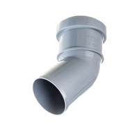 Отвод 50 45 град, для внутренней канализации, серый (Политэк) 100545