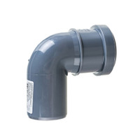 Отвод 50 87 град, для внутренней канализации, серый (Политэк) 100587