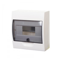 Щит распределительный навесной белый City9 (ЩРн-П-8) дверь прозрачная на 8 модулей IP40 (Systeme Electric) EZ9E108S2SRU