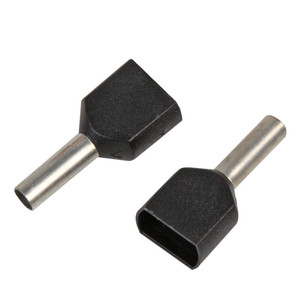 Наконечник-гильза двойная с изолир.фланцем 1,5 кв.мм черный (НШВИ2) (DKC) IFD2-1.5-8BK