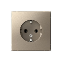 ARTGALLERY розетка с заземлением, 16А, механизм, шампань (Systeme Electric) GAL000543