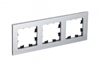 Рамка трехпостовая ATLASDESIGN NATURE, МЕТАЛЛ     СЕРЕБРО (Systeme Electric) ATN312103
