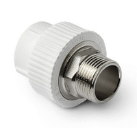 Муфта комбинированная 40x1 1/4' НР под ключ полипропиленовая PPR белый (PRO AQUA) PA23520P