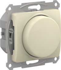 GLOSSA СВЕТОРЕГУЛЯТОР (диммер) повор-нажим, LED, RC, 400Вт, мех.,  БЕЖЕВЫЙ (Systeme Electric) GSL000223