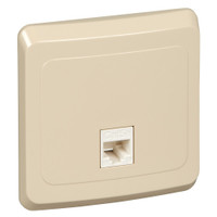 ЭТЮД Розетка компьютерная RJ45 категория 5 бежевая (Systeme Electric) KOMC-001K