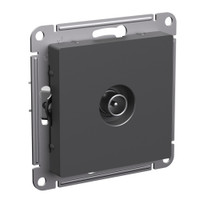 ATLASDESIGN TV РОЗЕТКА проходная 4DB, механизм, БАЗАЛЬТ (Systeme Electric) ATN001492