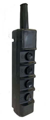 Пост кнопочный(тельферный) ПКТ-40 ABS-пластик IP30черный с ключом (ЭнергоТехКомплект) 00000000807