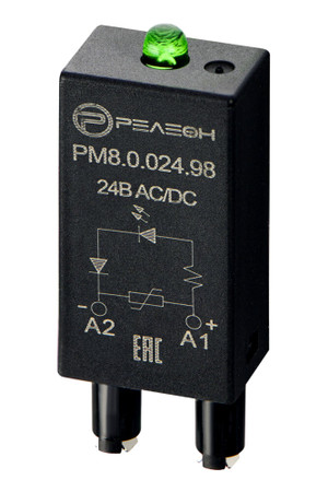 Модуль индикации и защиты, LED + Варистор 24В AC/DC (Релеон) PM8002498