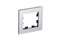 Рамка однопостовая ATLASDESIGN NATURE, МЕТАЛЛ     СЕРЕБРО (Systeme Electric) ATN312101