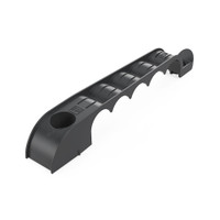 Держатель труб для прямого монтажа односторонний на 5 мест чёрный d20 (20шт/160шт уп/кор) (Промрукав) PR13.03283