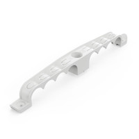 Держатель труб для прямого монтажа двусторонний на 8 мест серый d20 (20шт/120шт уп/кор) (Промрукав) PR13.03293